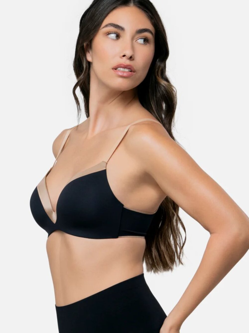 NWT Underoutfit 1258 The Satin Grace (3D molded) Black Coffee